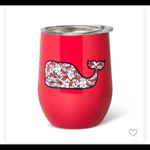 COPY - Red Vineyard Vines Lidded Wine Glass